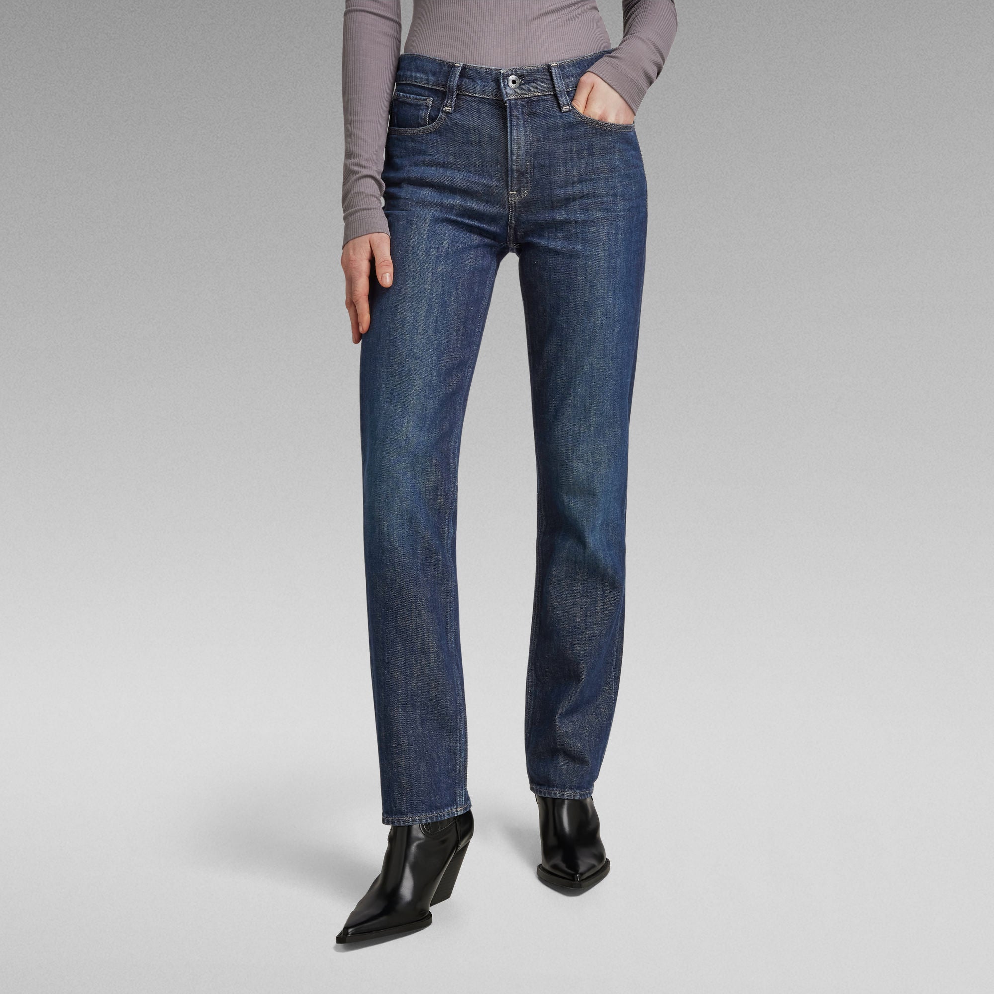 G-Star Raw - Strace Straight Jean - Worn In Deep Marine