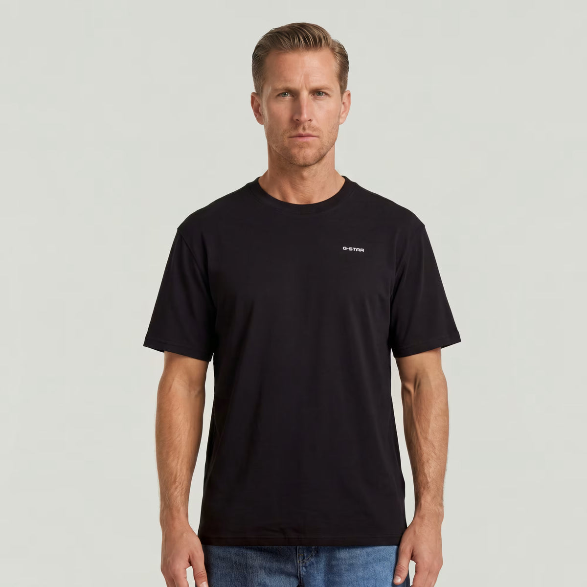G-Star Raw - Rib Insert Relaxed Tee - Dark Black