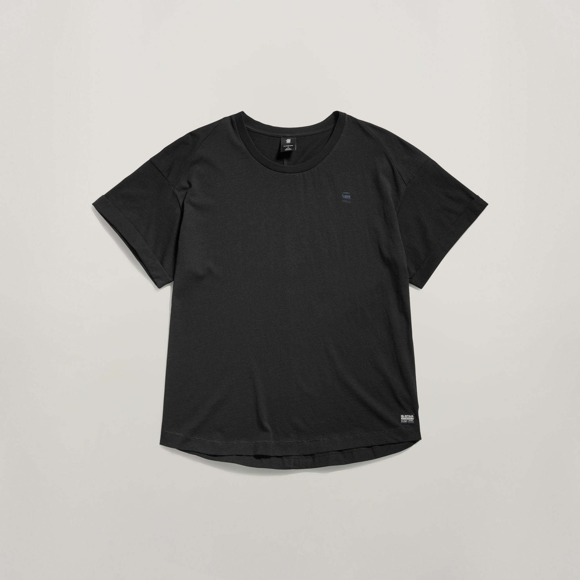 G-Star Raw - Rolled Up Sleeve Boyfriend Top - Dark Black