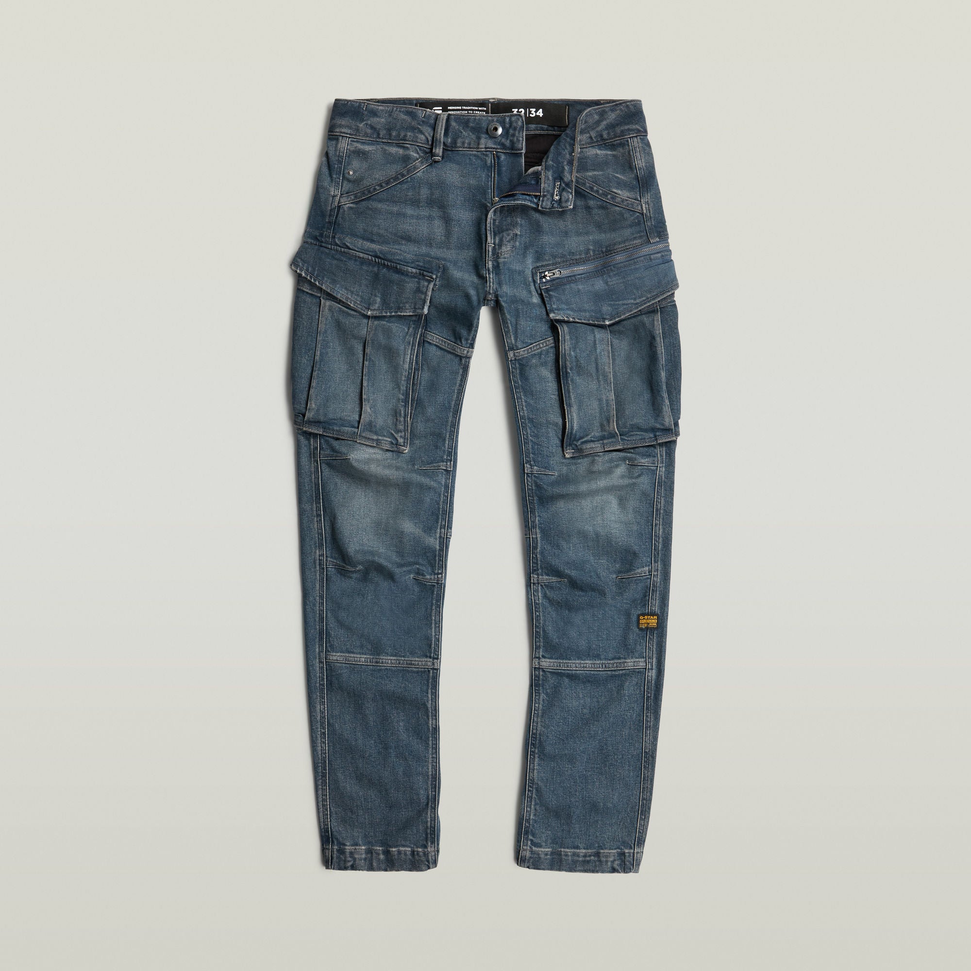 G-Star Raw - Rovic Zip 3D Regular Tapered Denim Jean - Worn In Glace