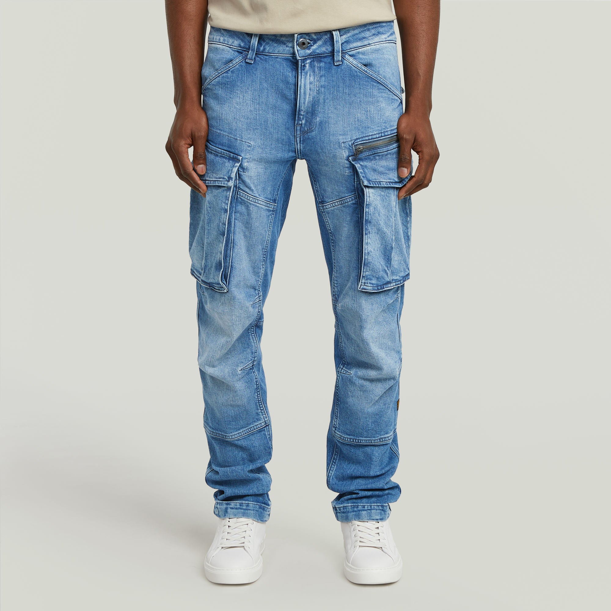 G-Star Raw - Rovic Zip 3D Regular Tapered Jean - Antique Faded Uniform Blue