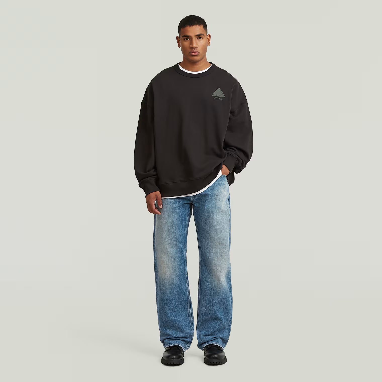 G-Star Raw - Triangle Graphic Sweatshirt - Dark Black