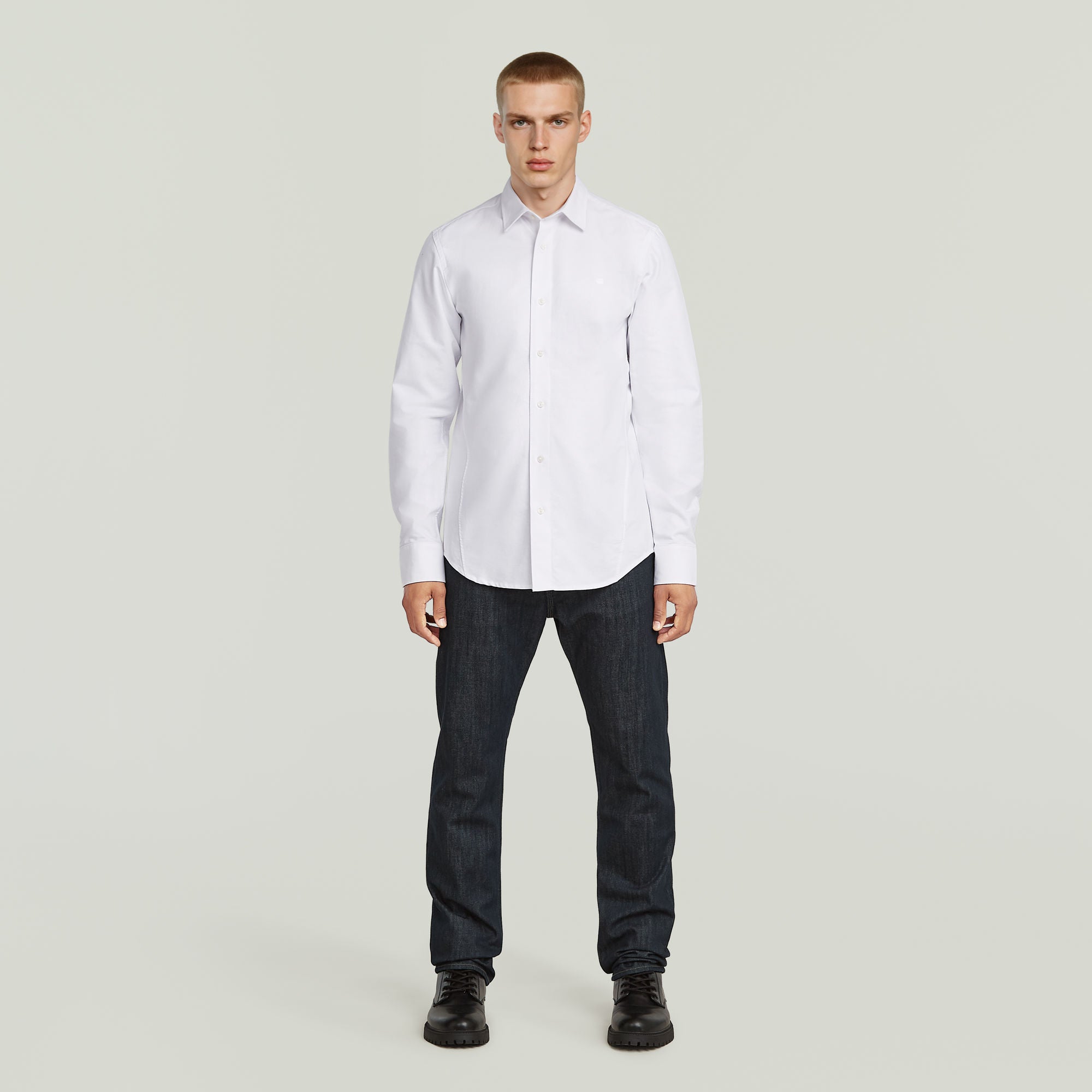 G-Star Raw - Uniform Slim LS Shirt - White/White Oxford