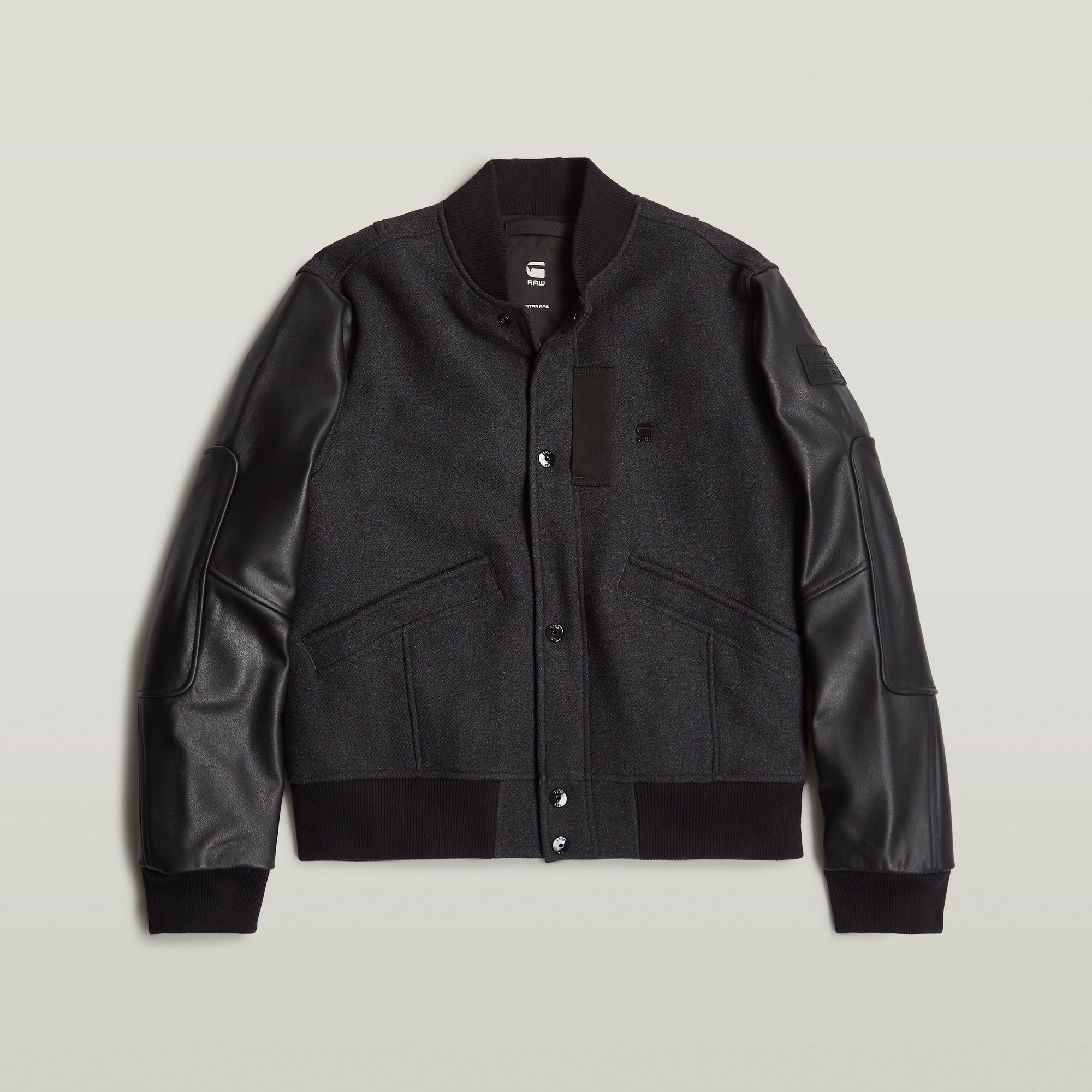 G-Star Raw - Varsity Wool Leather Jacket - Shadow
