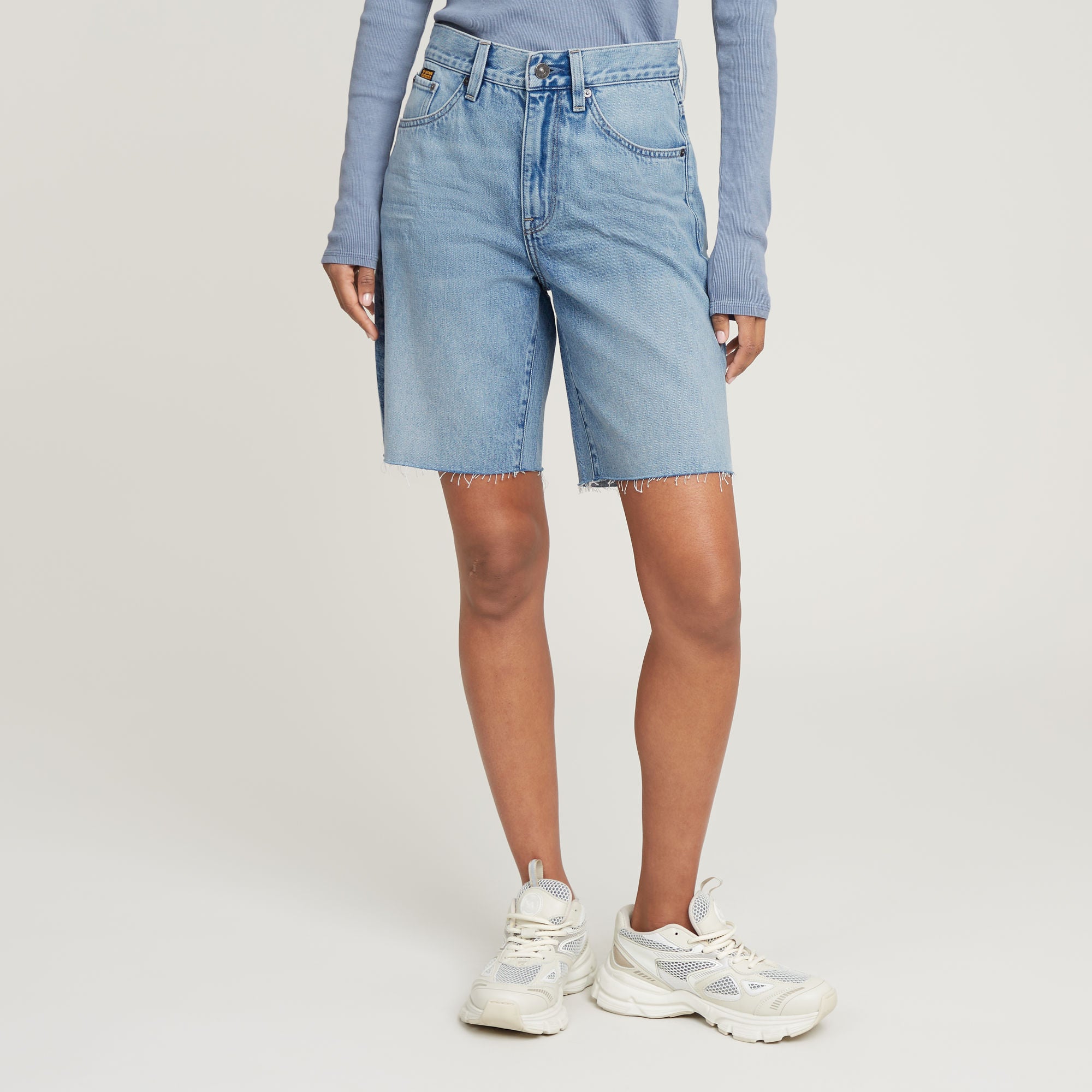 G-Star Raw - Viktoria Bermuda Raw Edge Short - Sun Faded Blue Cape