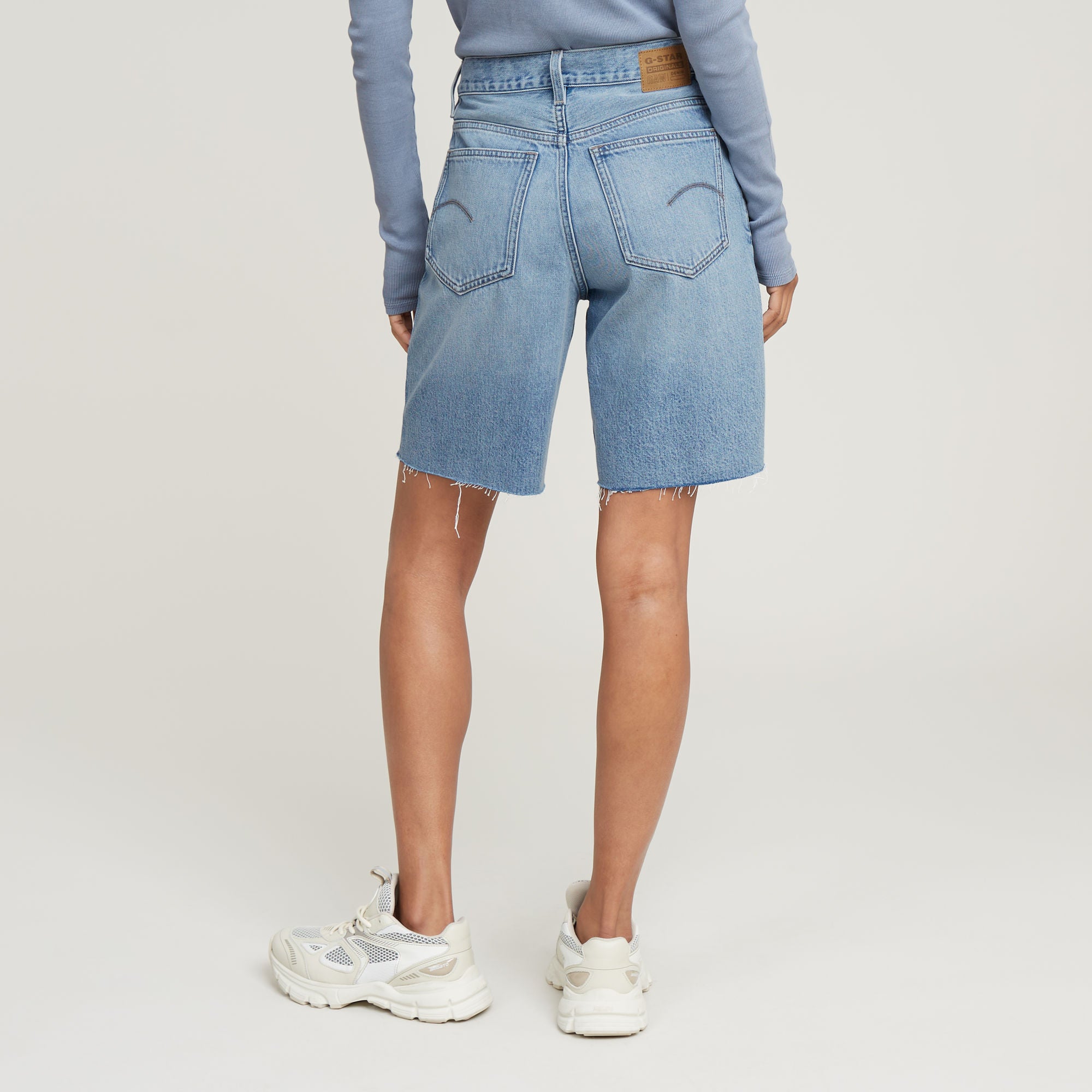 G-Star Raw - Viktoria Bermuda Raw Edge Short - Sun Faded Blue Cape