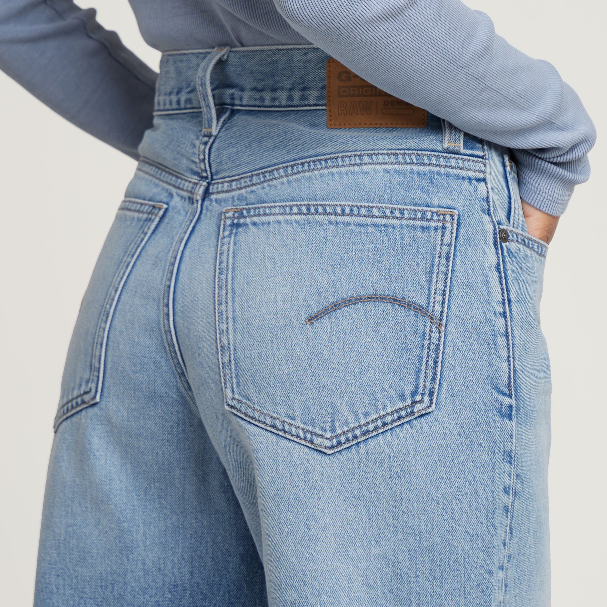 G-Star Raw - Viktoria Bermuda Raw Edge Short - Sun Faded Blue Cape