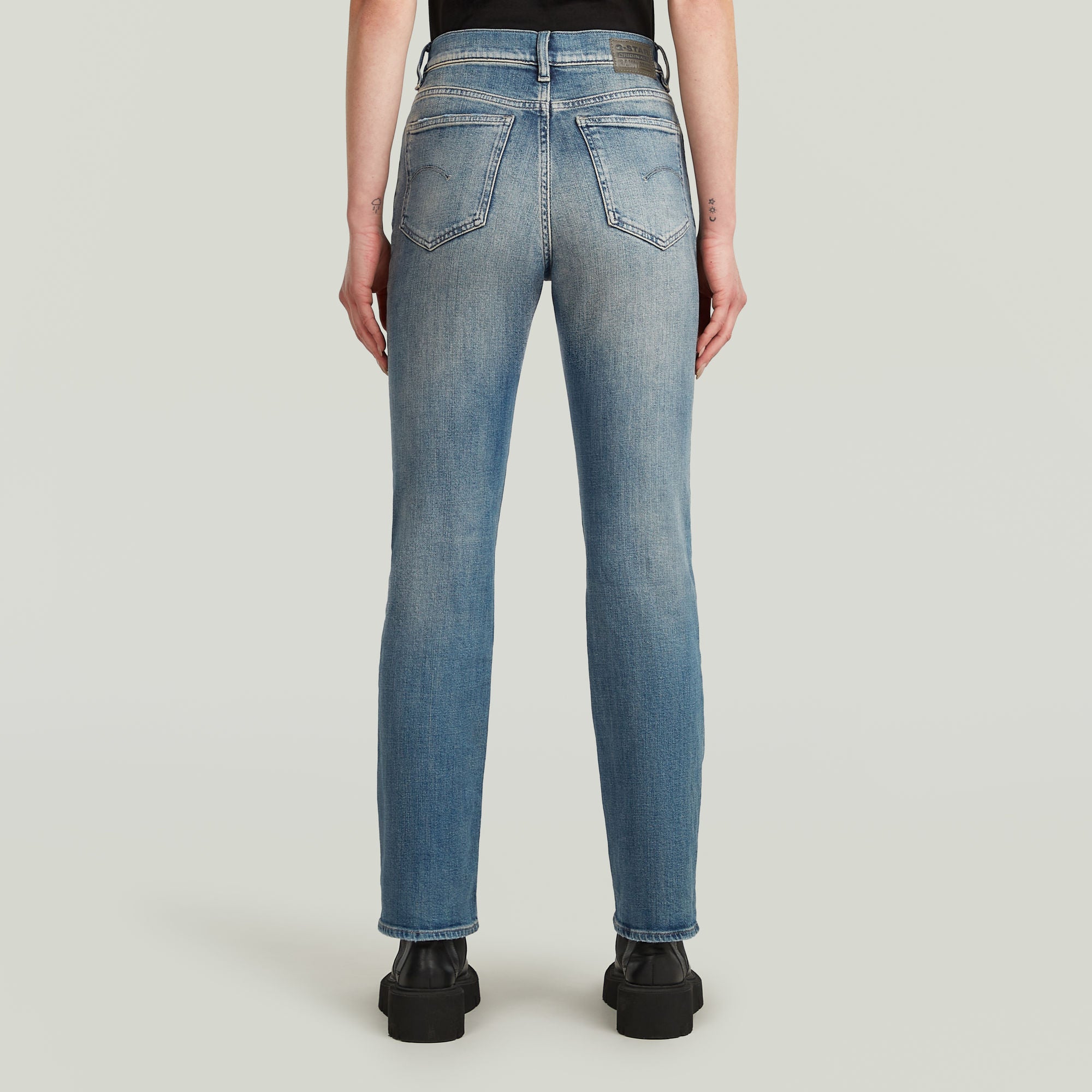 G-Star Raw - Viktoria High Straight Jean - Antique Faded Steel Blue