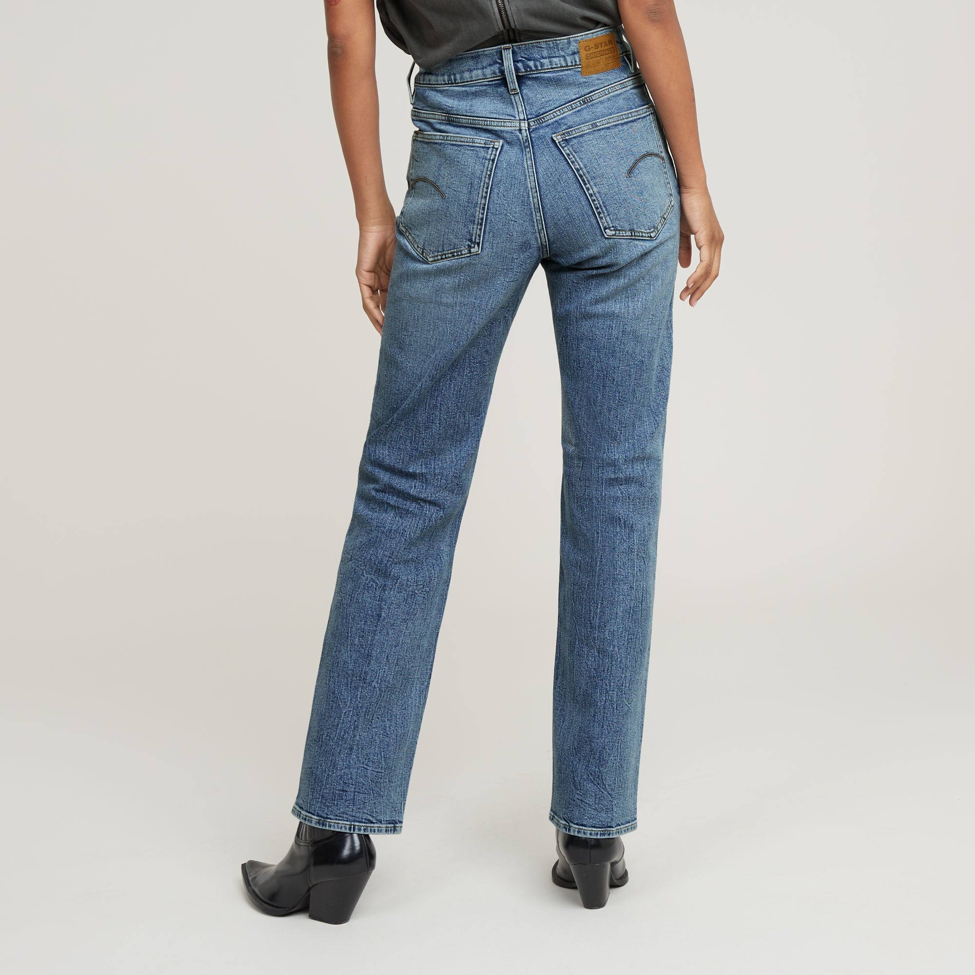 G-Star Raw - Viktoria High Straight Jean - Faded Sea Point Blue Destroyed