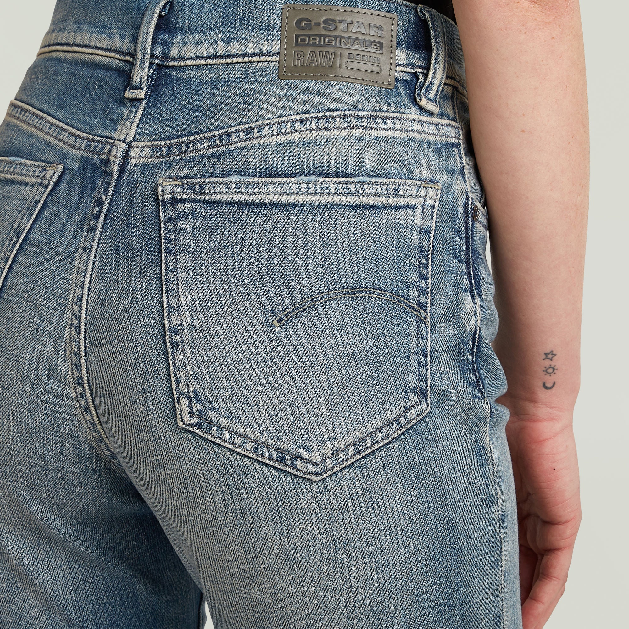 G-Star Raw - Viktoria High Straight Jean - Antique Faded Steel Blue