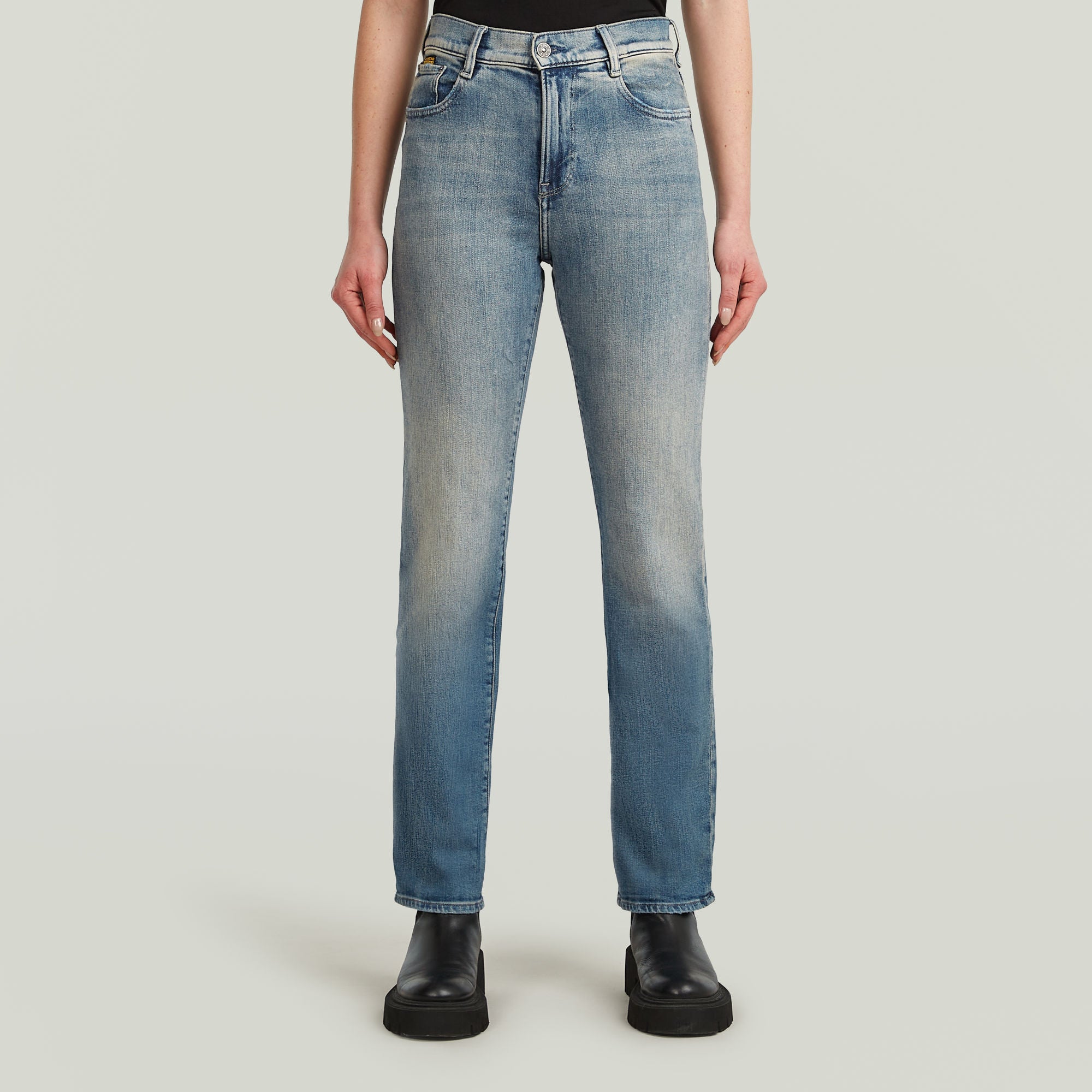 G-Star Raw - Viktoria High Straight Jean - Antique Faded Steel Blue