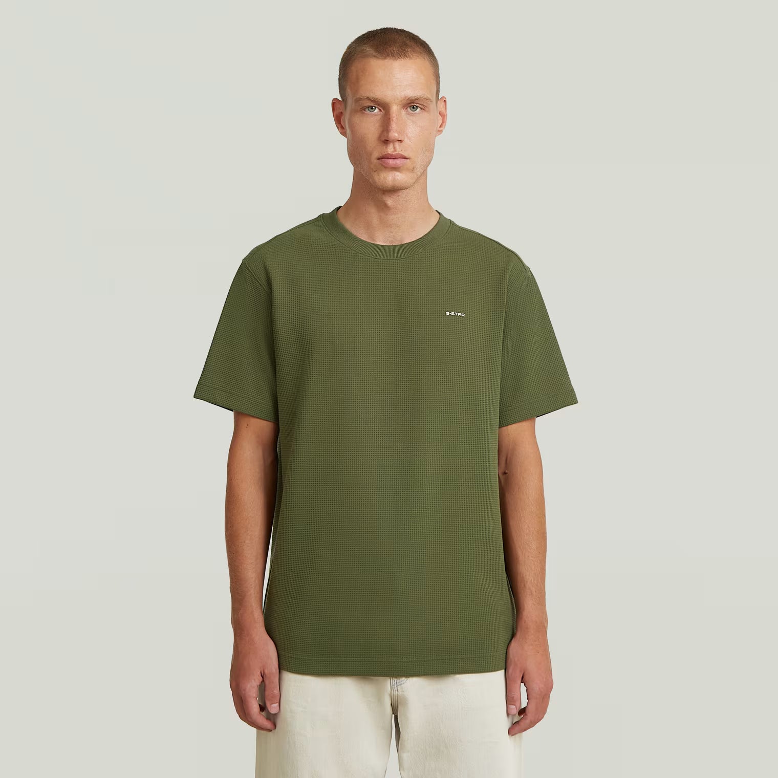 G-Star Raw - Waffle True Regular Tee - Four Leaf Clover