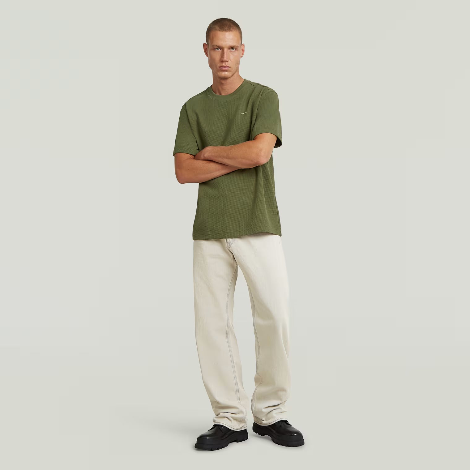 G-Star Raw - Waffle True Regular Tee - Four Leaf Clover