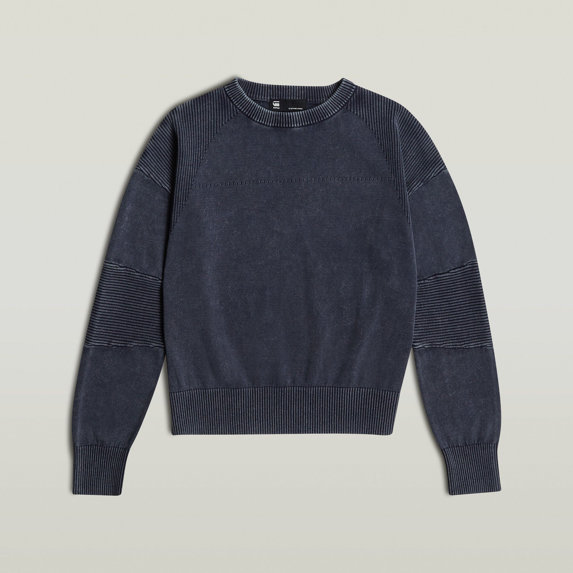 G-Star Raw - Washed Lightweight Biker Knitted Sweater - Osaka Blue GD