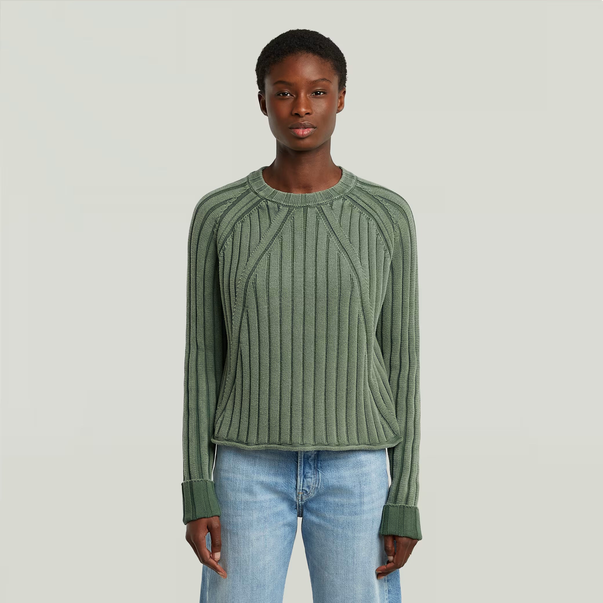 G-Star Raw - Washed Loose Knit - Granite Green GD