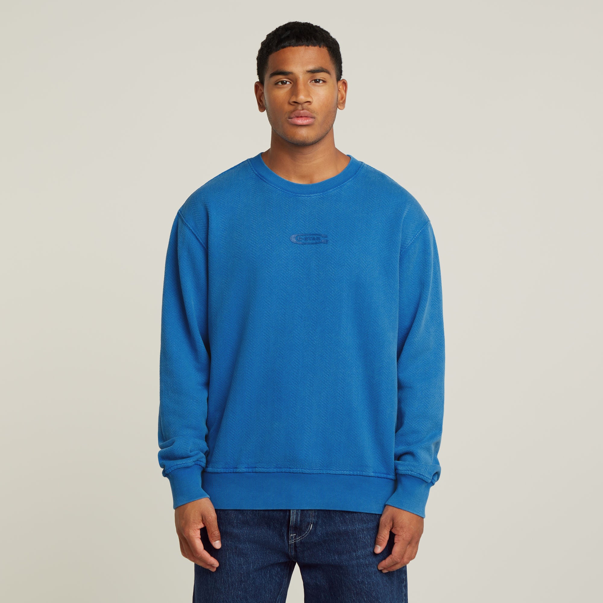 G-Star Raw - Washed Relaxed Sweater - Pop Blue Marte