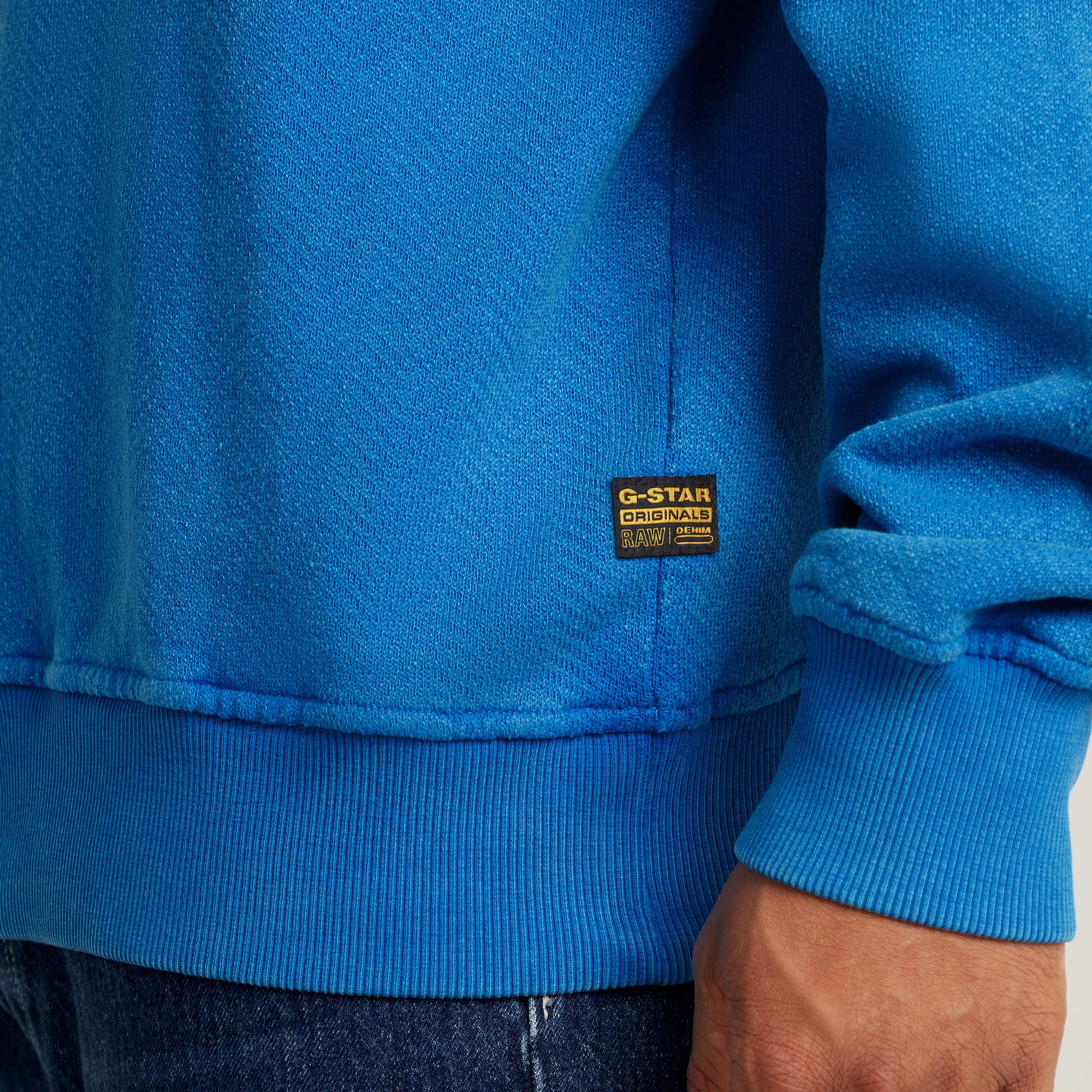 G-Star Raw - Washed Relaxed Sweater - Pop Blue Marte