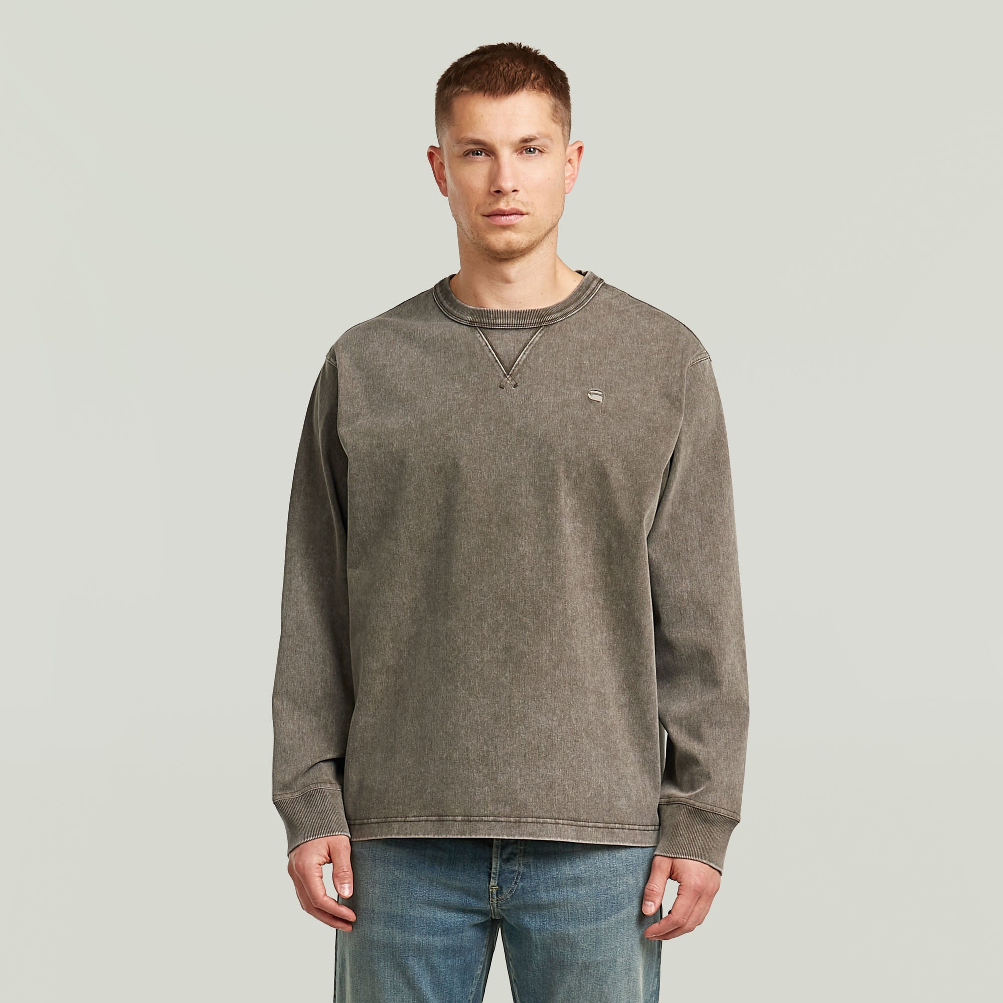 G-Star Raw - Washed Sweatshirt - Wren GD Snow Bleach