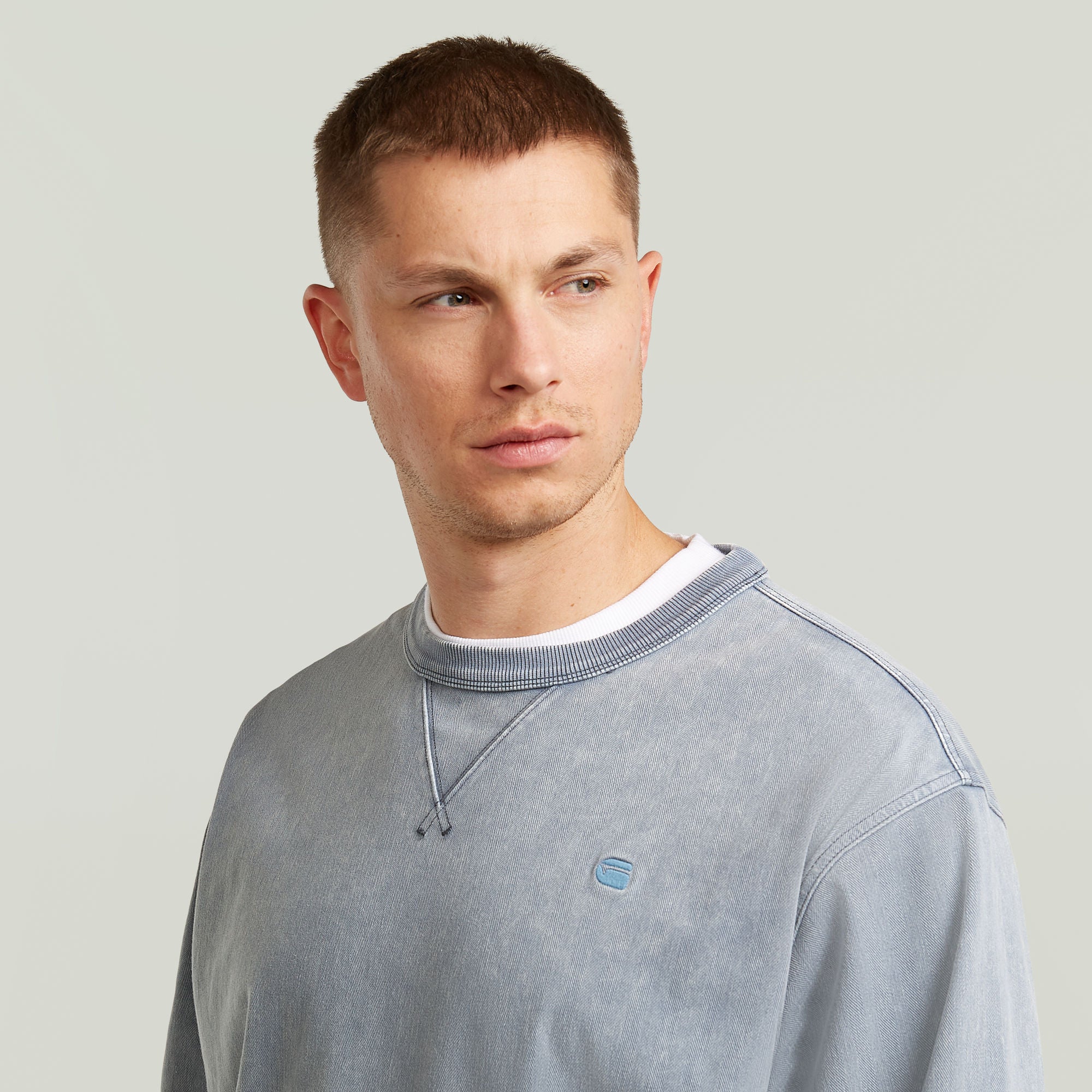 G-Star Raw - Washed Sweatshirt - India Ink GD Snow Bleach