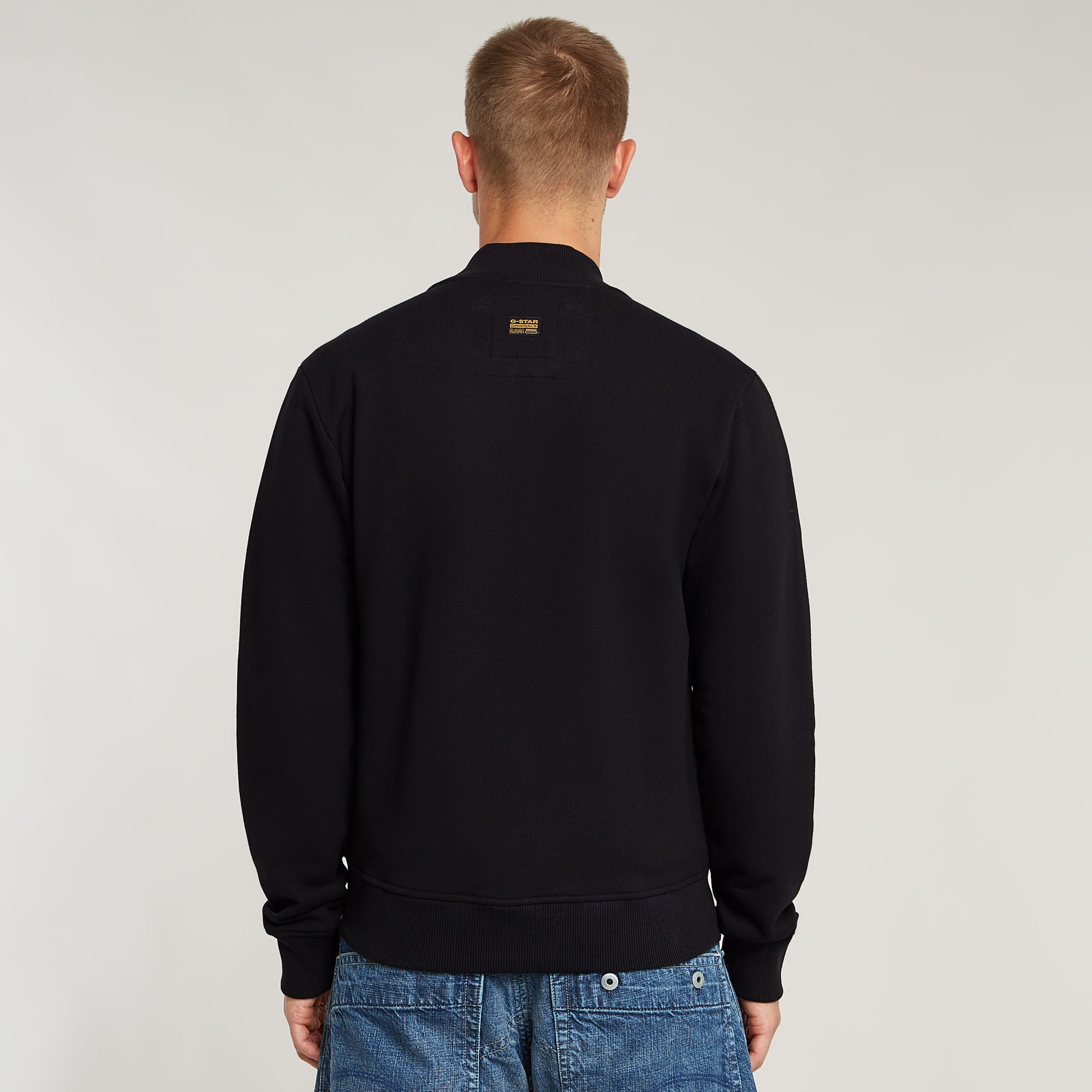 G-Star Raw - Woven Mix Relaxed Sweater - Dark Black