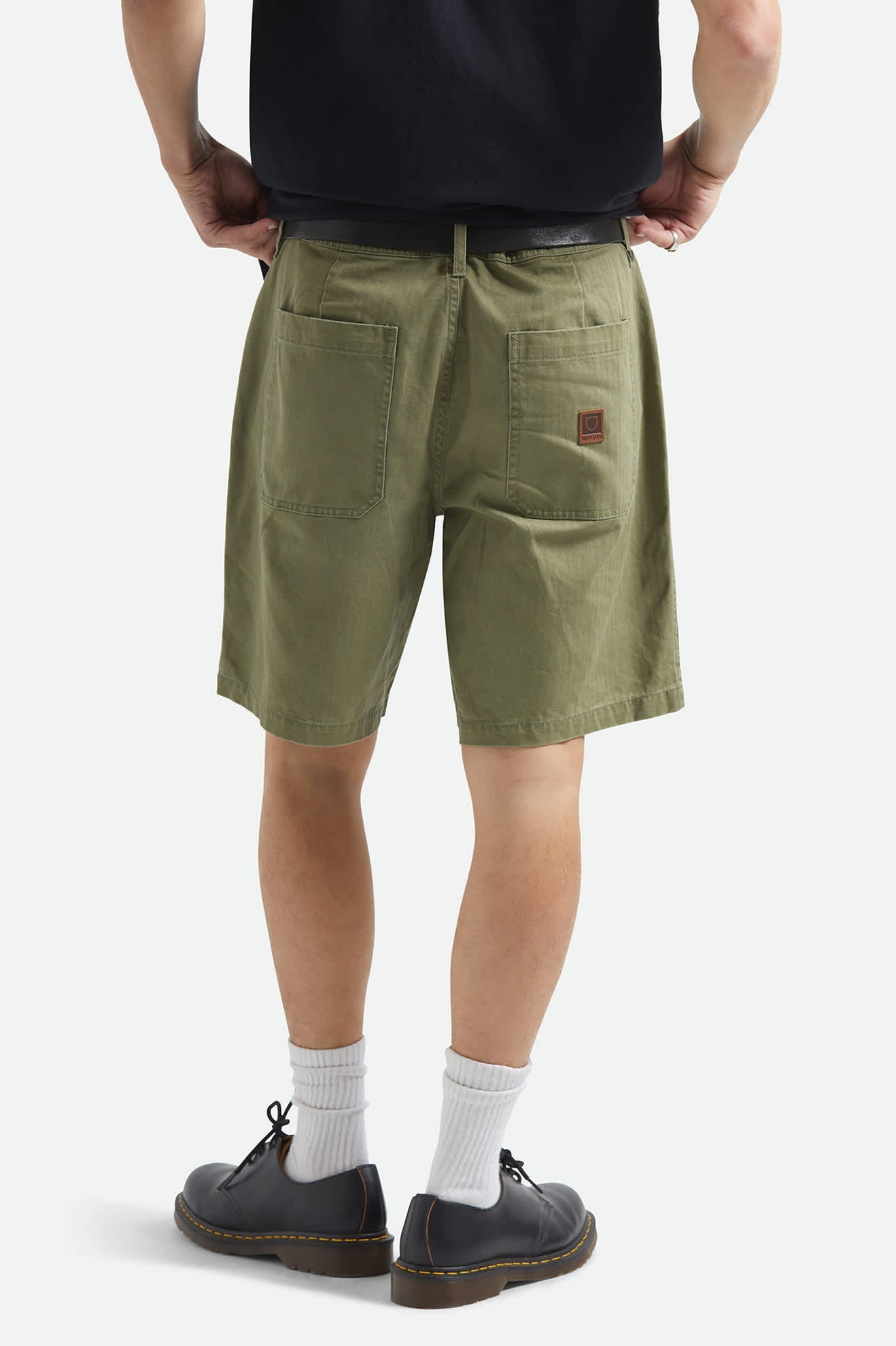 Brixton - Surplus Vintage Wash Herringbone Short - Washed Olive Green