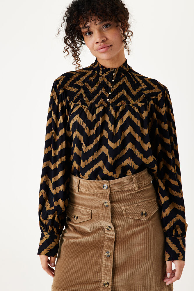 Garcia - Zigzag LS Blouse - Golden Brown