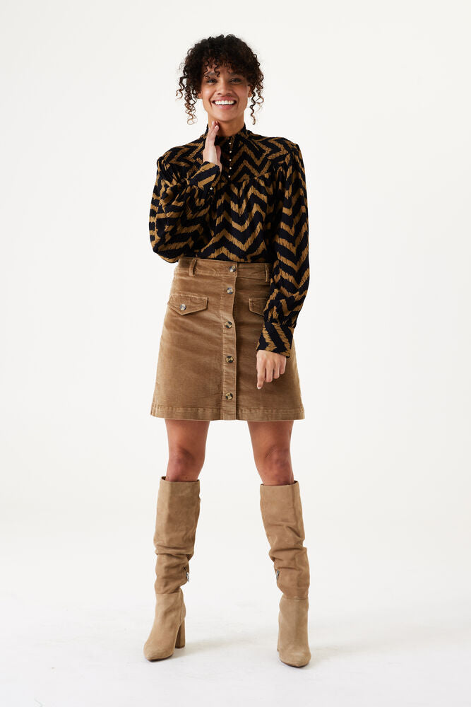 Garcia - Zigzag LS Blouse - Golden Brown
