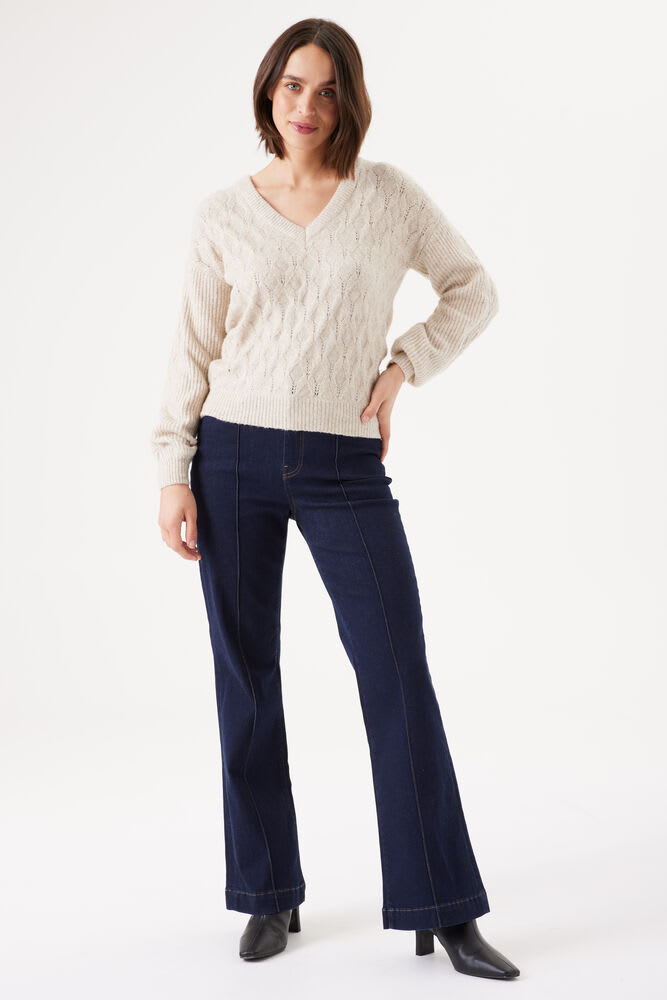 Garcia - Patterned Knit Sweater - Sand Melee