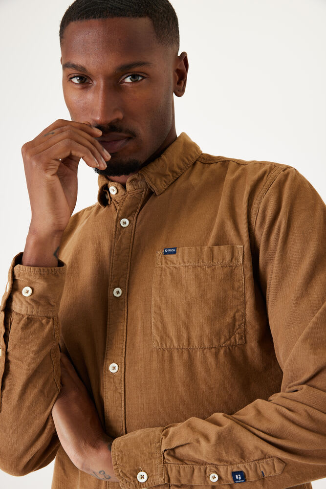 Garcia - Chest Pocket Corduroy LS Shirt - Golden Brown