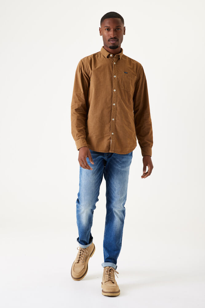 Garcia - Chest Pocket Corduroy LS Shirt - Golden Brown