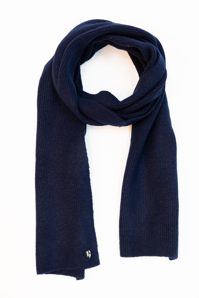 Garcia - Ribbed Knit Scarf - Dark Moon