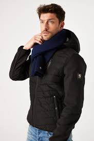 Garcia - Ribbed Knit Scarf - Dark Moon