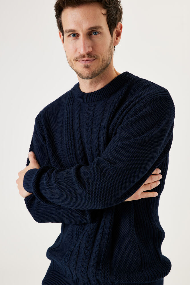 Garcia - Cable Knit Sweater - Dark Moon