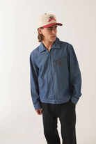 Brixton - Mechanic Garage Zip Jacket - Indigo Herringbone