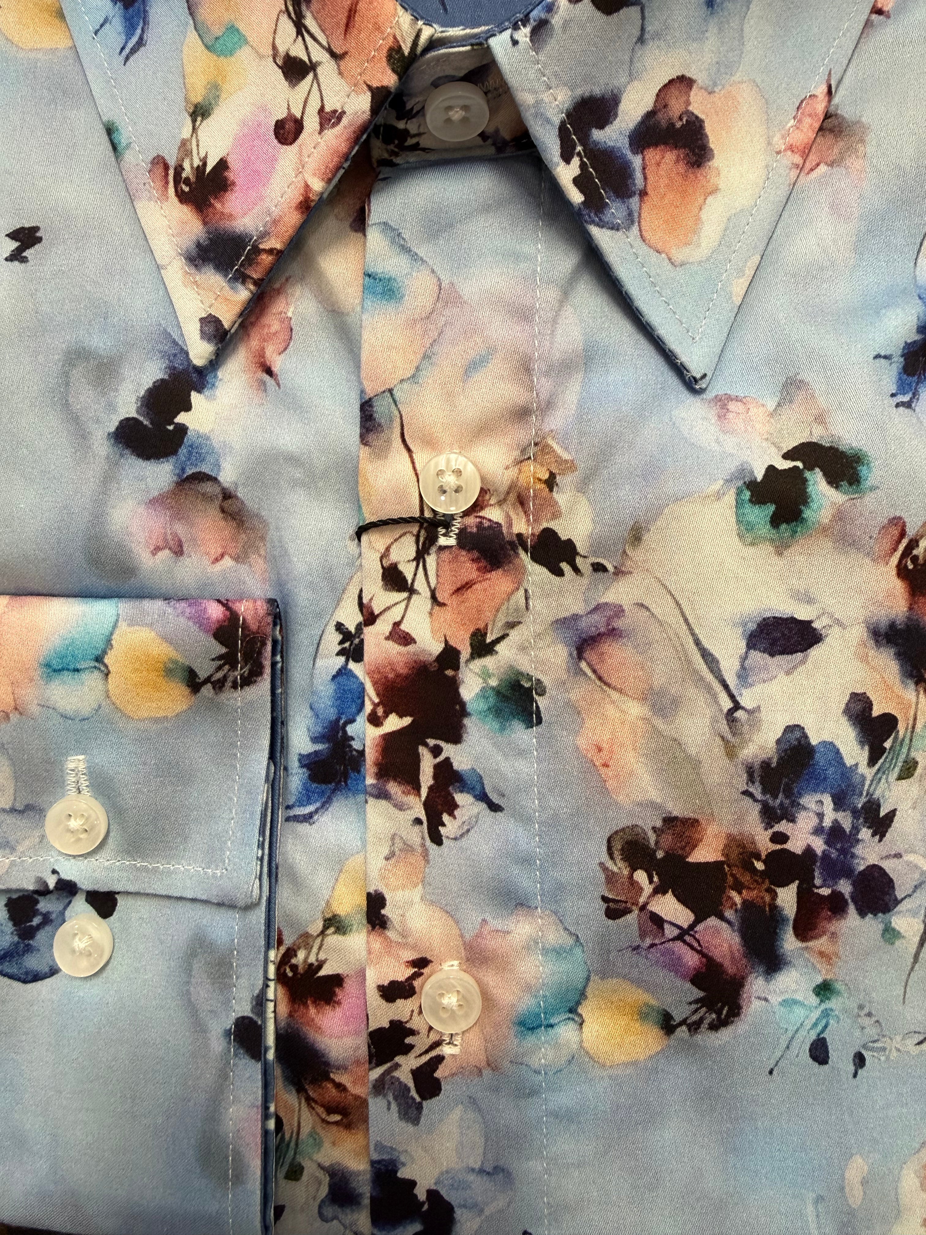 English Laundry - John Lennon LS Shirt - Watercolour Sky Multi