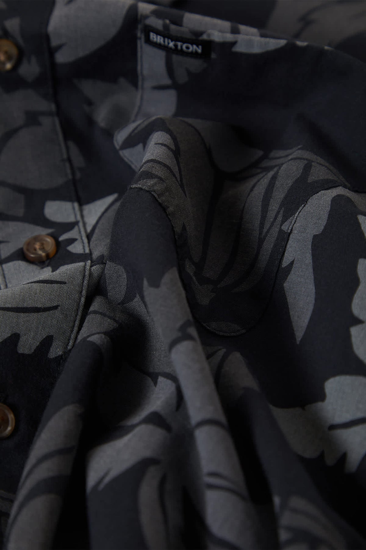 Brixton - Charter Print SS Shirt - Black/Trooper/Future Grey Palm