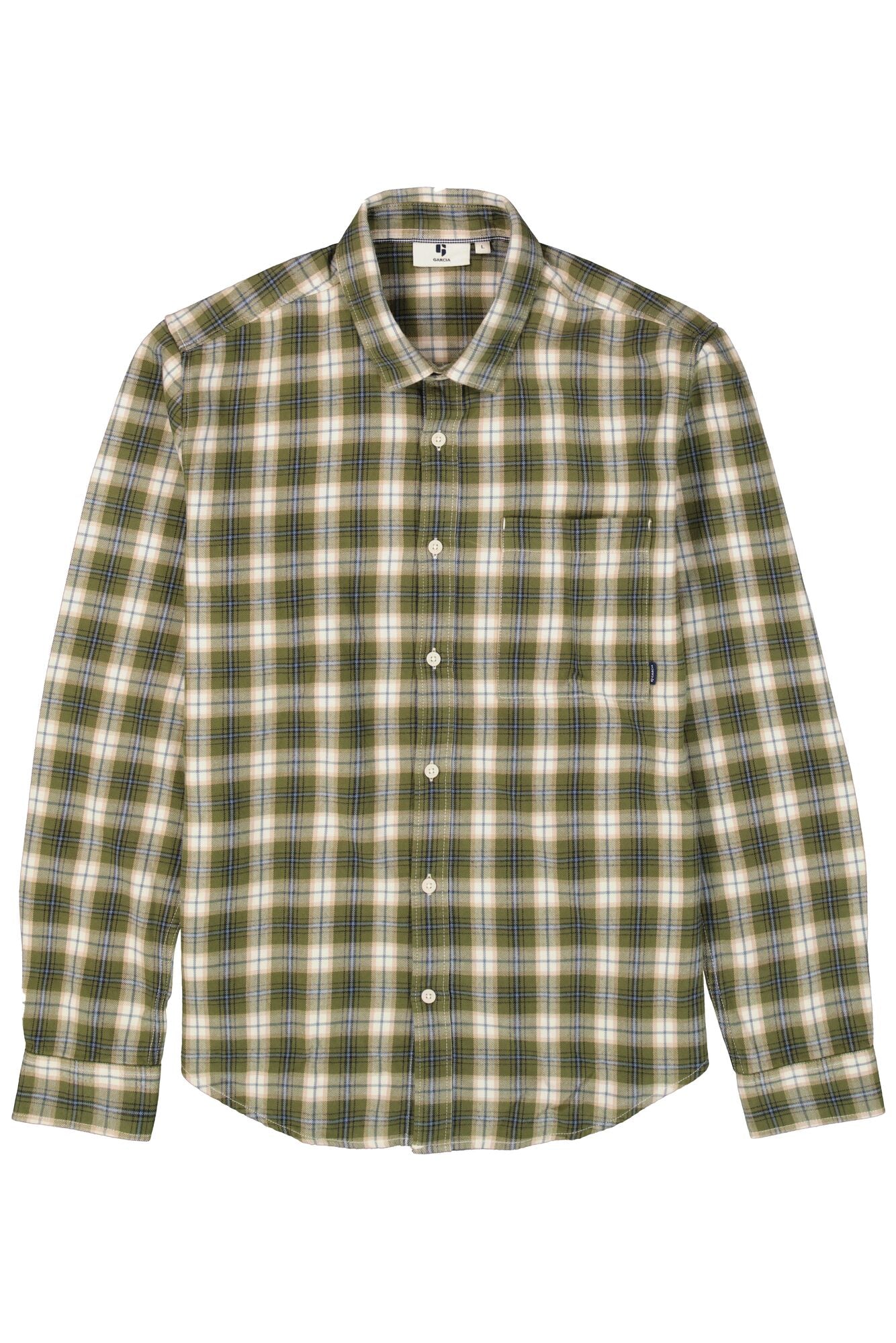 Garcia - Checked Flannel LS Shirt - Green Moss