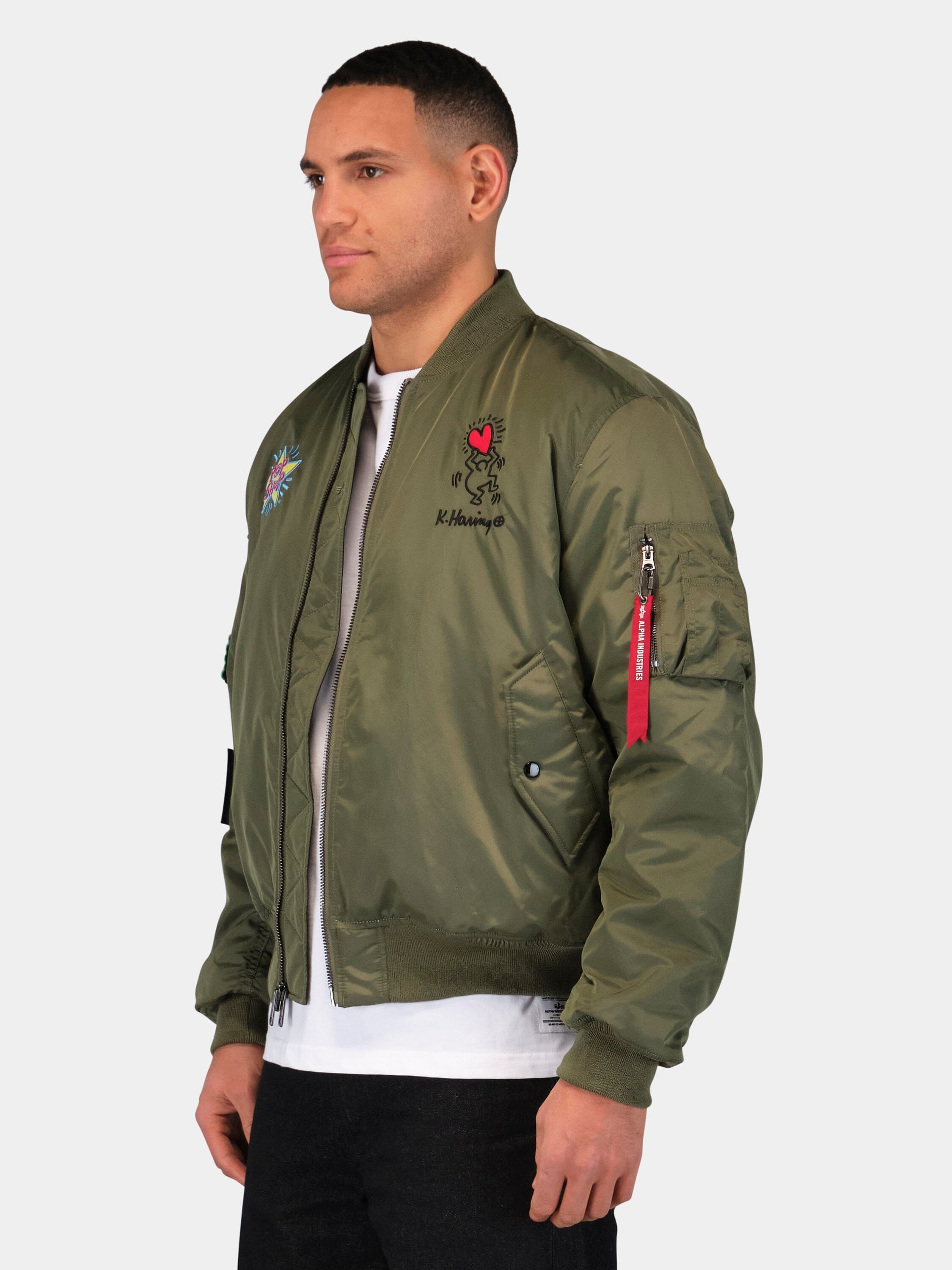 Alpha Ind. - Keith Haring X Alpha Reversible MA-1 Jacket - Sage