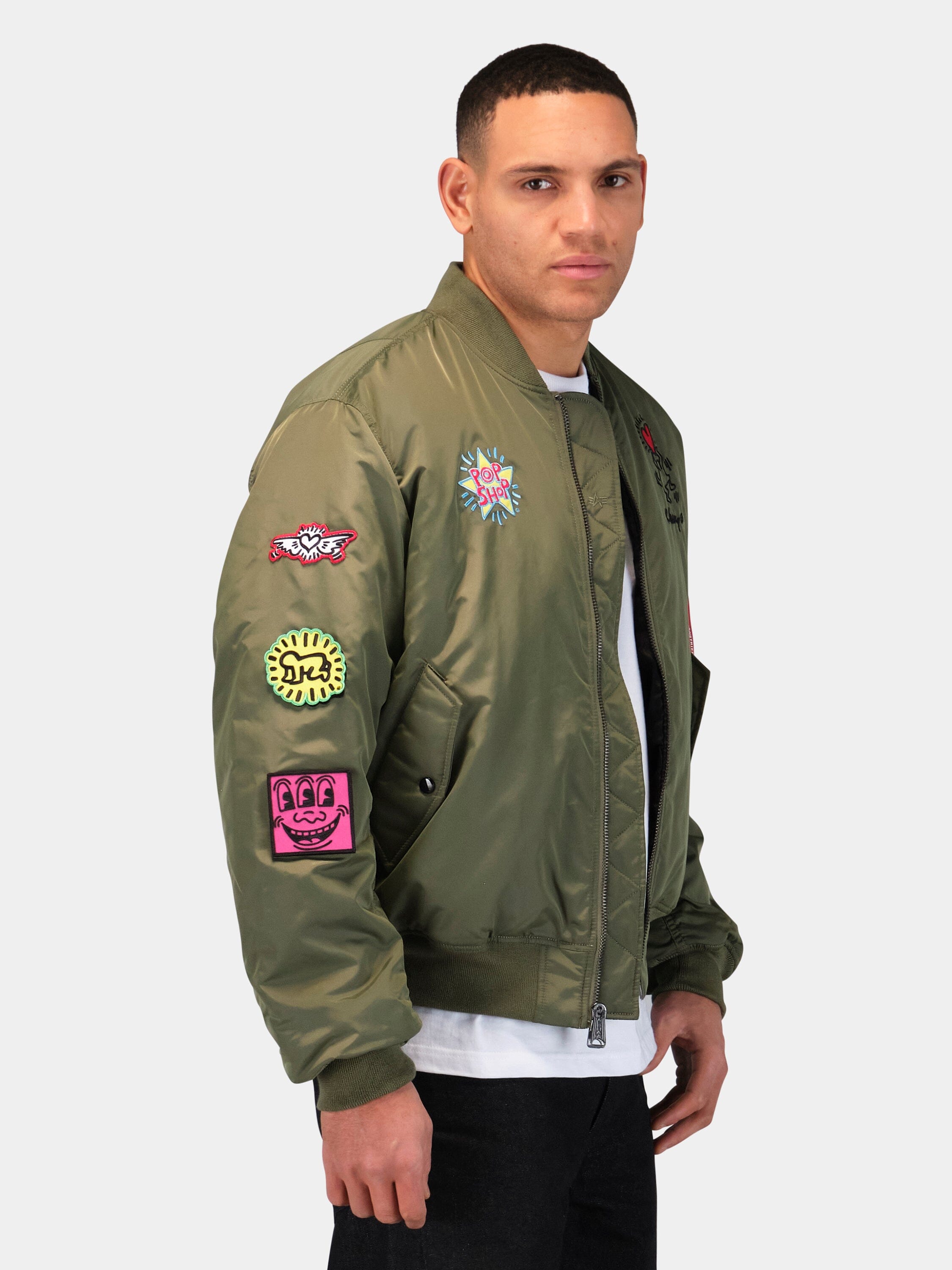 Alpha Ind. - Keith Haring X Alpha Reversible MA-1 Jacket - Sage