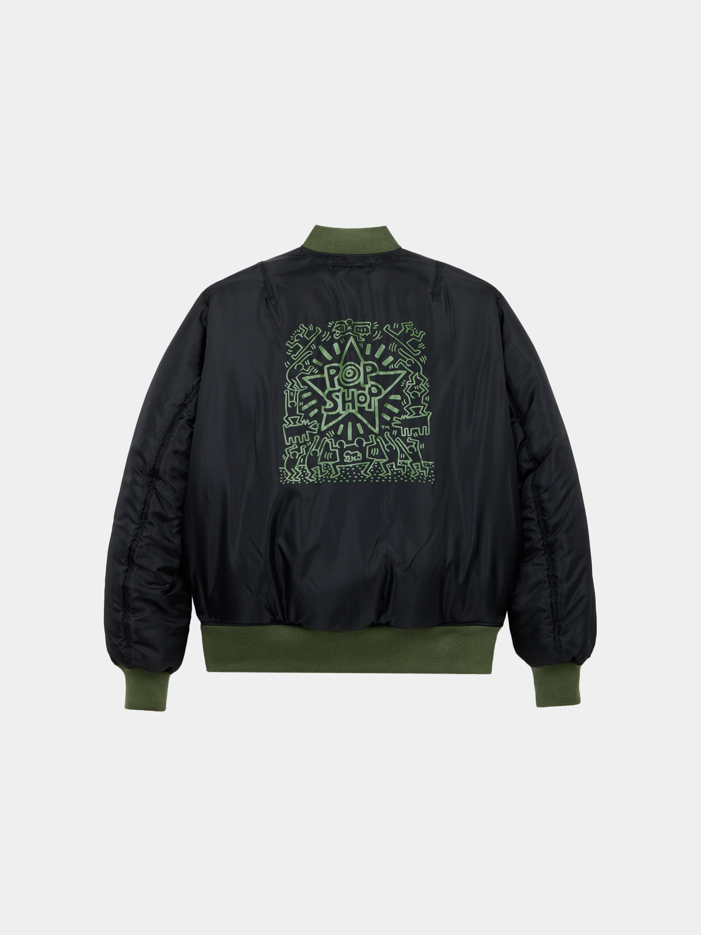 Alpha Ind. - Keith Haring X Alpha Reversible MA-1 Jacket - Sage