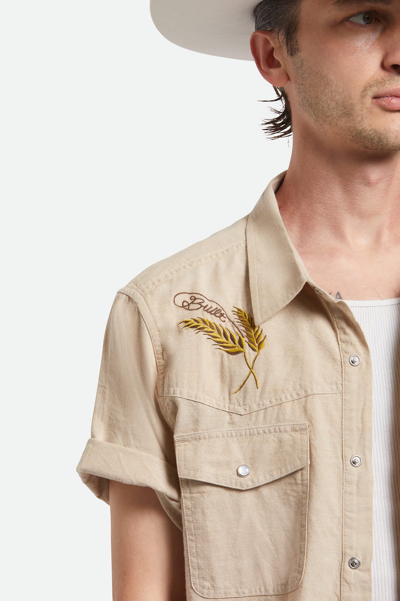 Brixton - Ford SS Western Shirt - Khaki