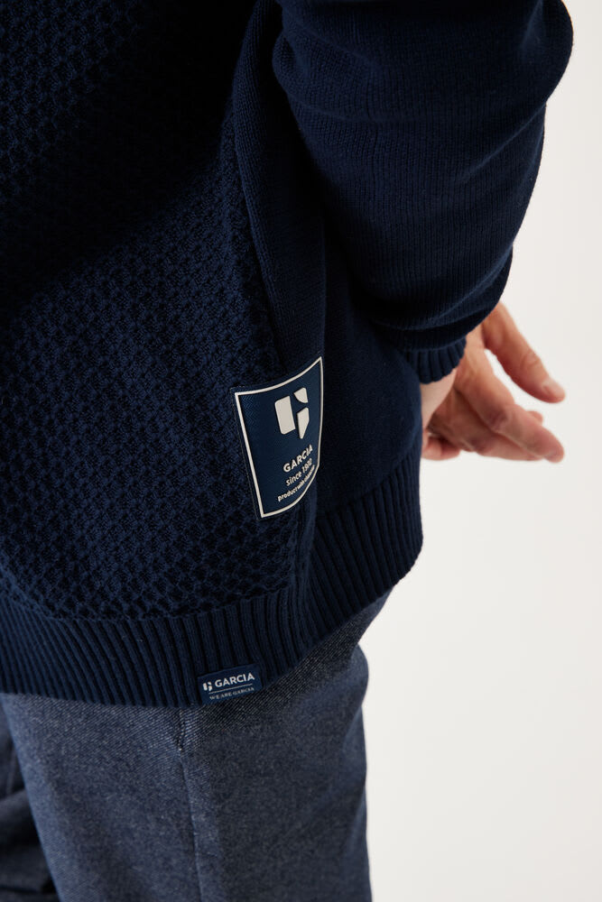 Garcia - Zip Up Cardigan - Dark Moon