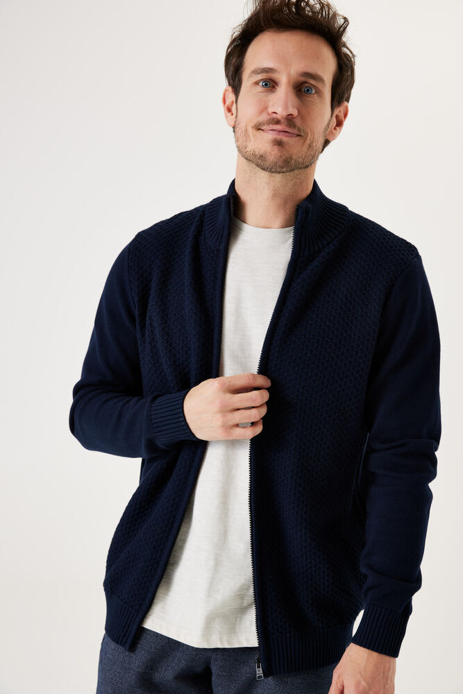 Garcia - Zip Up Cardigan - Dark Moon