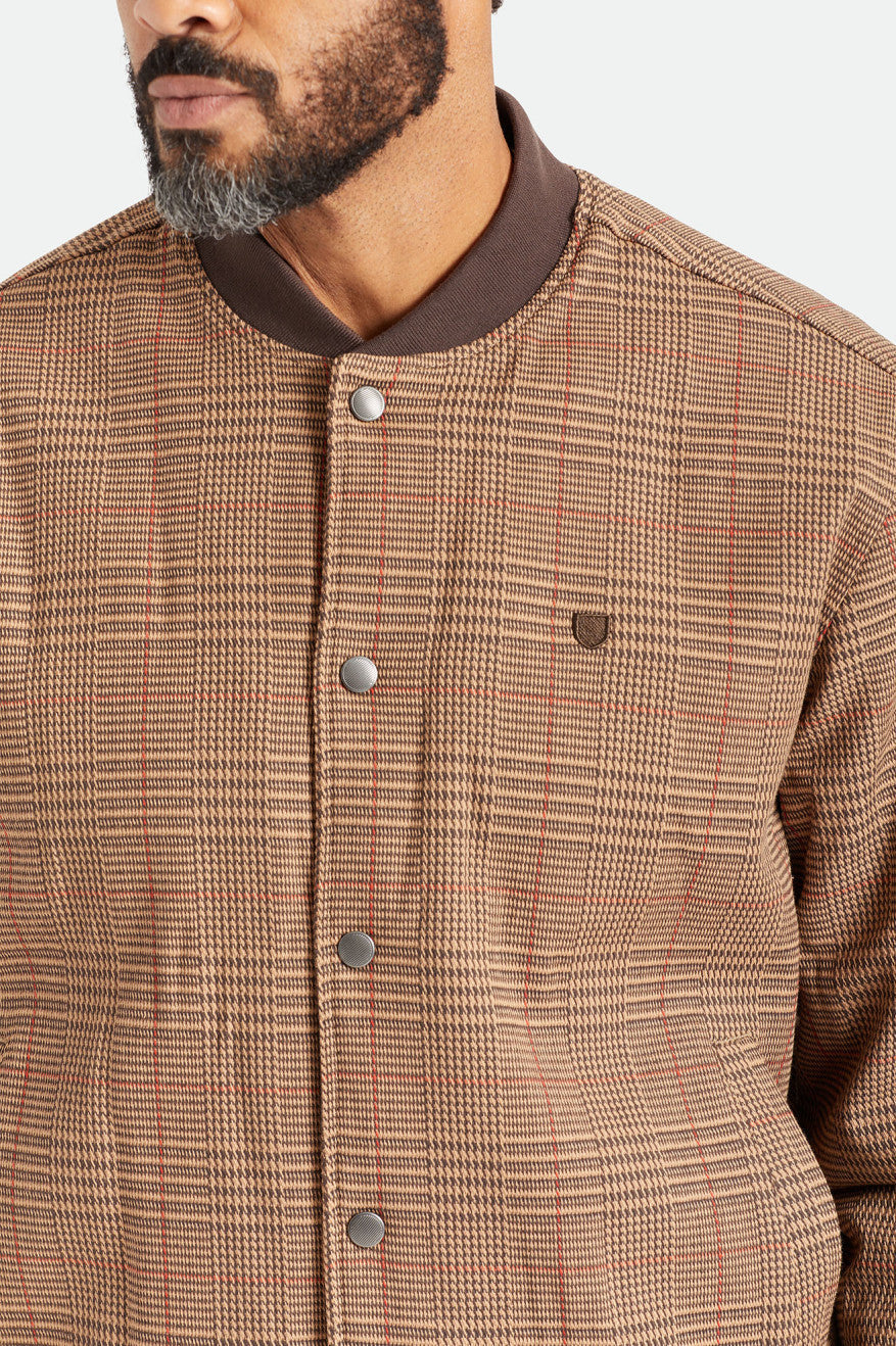 Brixton - Dillinger Bomber Jacket - Brown Houndstooth