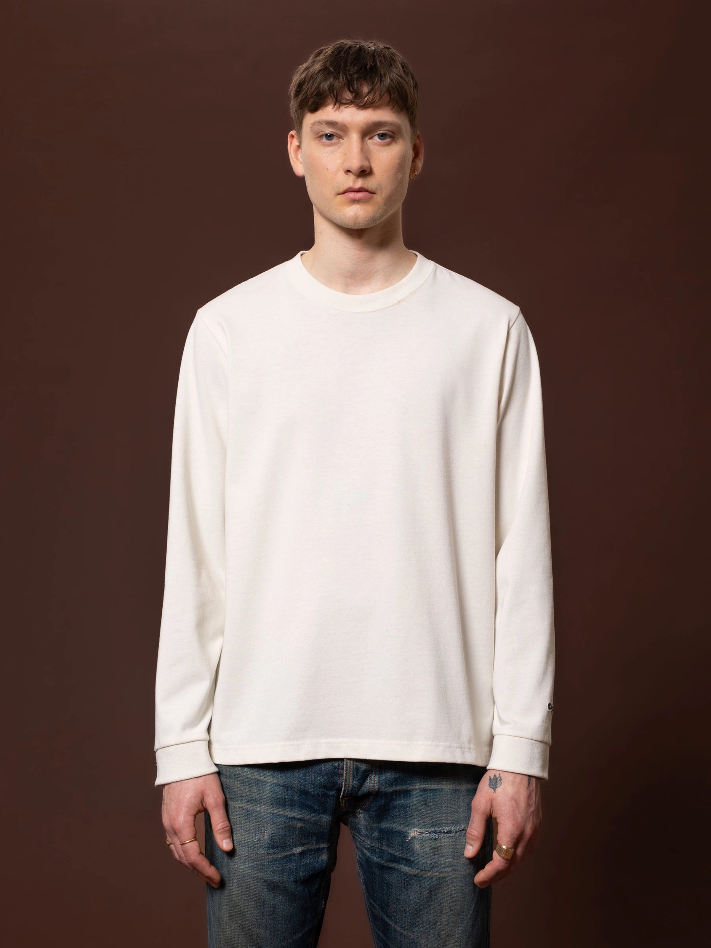 Nudie - Rebirth LS Tee - Offwhite