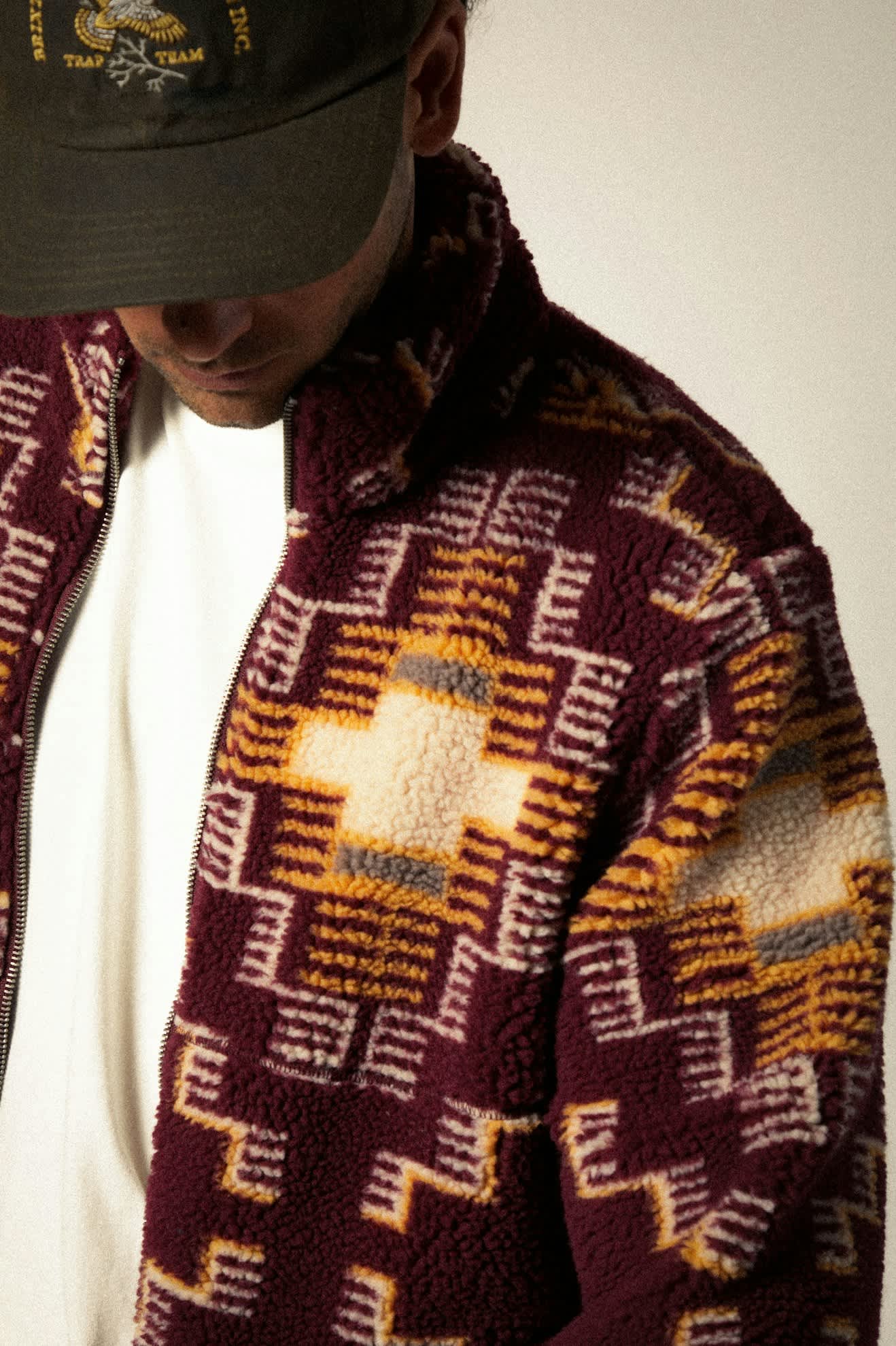 Brixton - Arctic LS Fleece Mock Neck Jacket - Light Cabernet