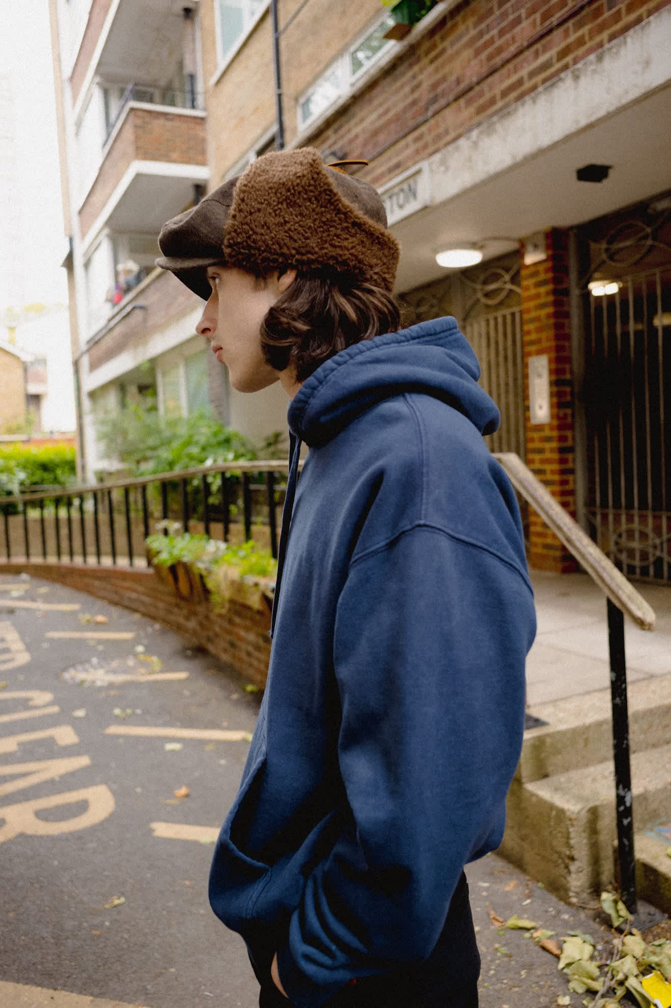 Brixton - Baseline Hood Fleece - Washed Navy Vintage Wash