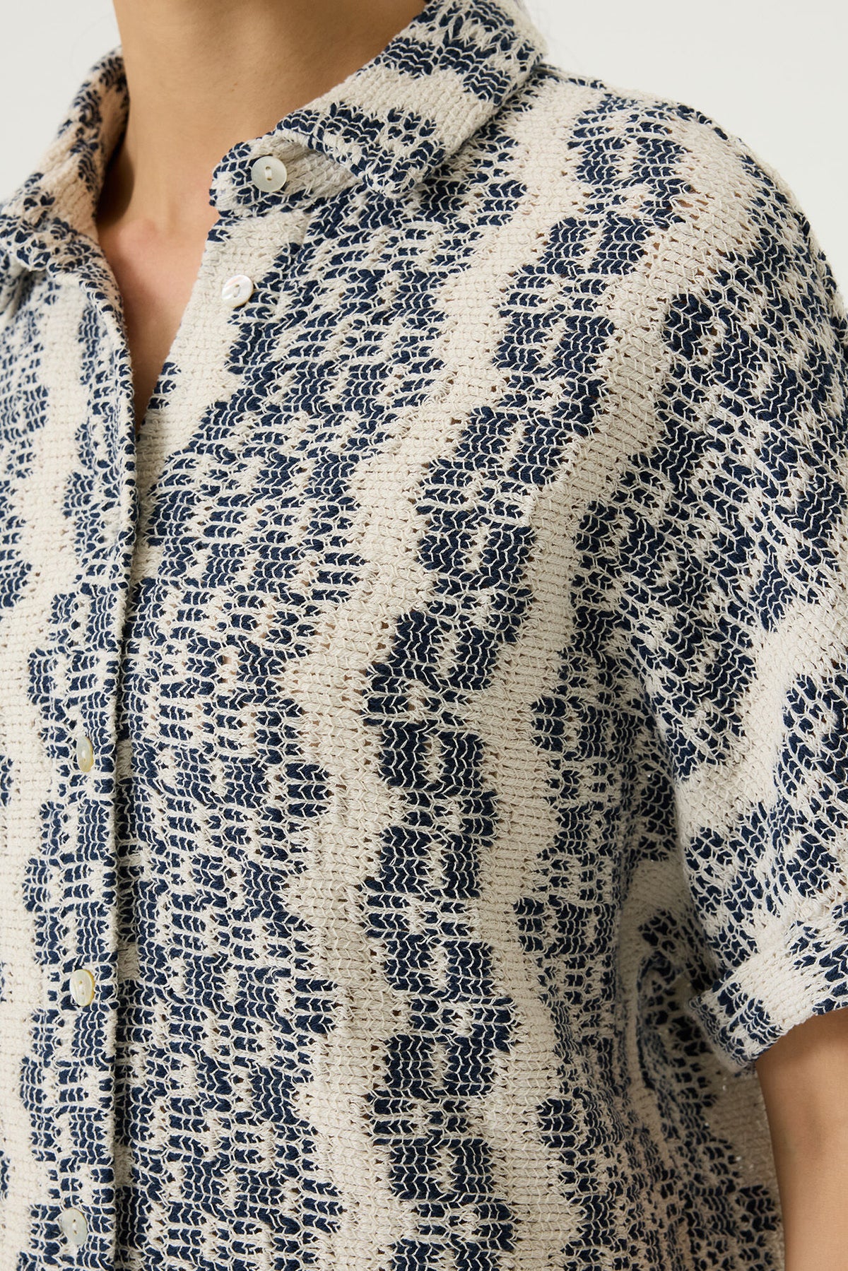 Garcia - Coastal Textured SS Shirt - Ecru
