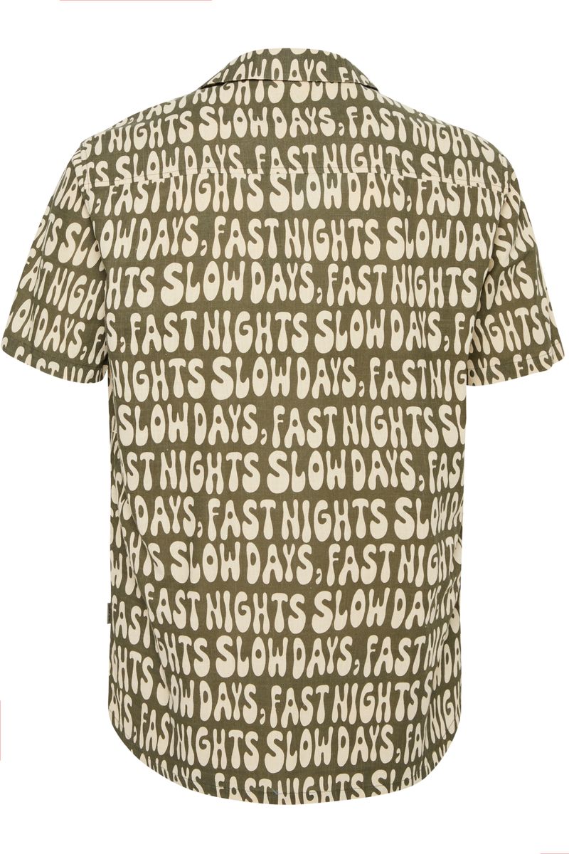 Blend - Ara SS Shirt - Olive Night Words