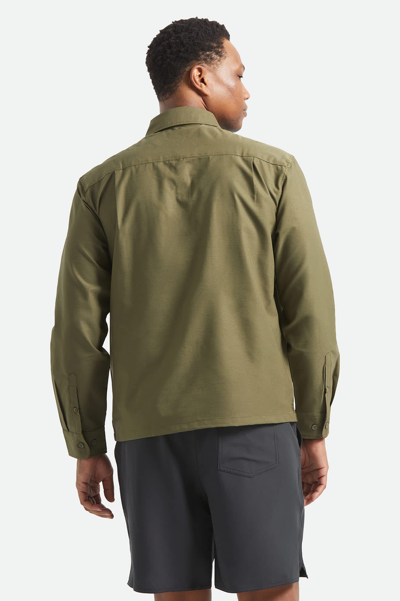 Brixton - Journey Lightweight LS Shirt - Dark Olive